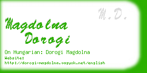 magdolna dorogi business card